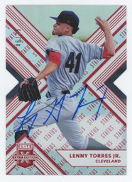 2018 Elite Extra Lenny Torres Jr. Die Cut Autograph #/75