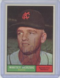 1961 Topps Whitey Herzog Signed