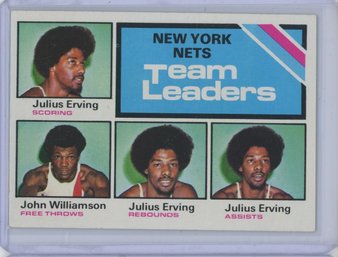 1975 Topps NY Nets Leaders Julius Erving
