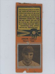 1934 Diamond Baseball Matchbook Adolph Camilli