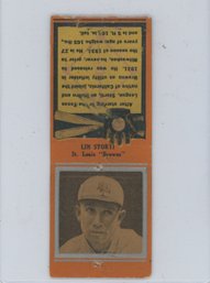 1934 Diamond Baseball Matchbook Lin Storti