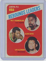 1971 Topps Rebounds Leaders Wilt Chamberlin Lew Alcindor