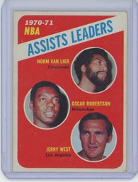 1971 Topps Assist Leaders Jerry West Oscar Robertson