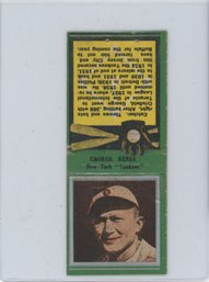 1934 Diamond Baseball Matchbook George Rensa