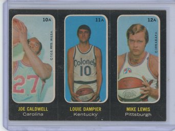 1971 Topps Basketball Sticker Caldwell, Damper & Lewis