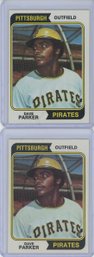 Lot Of 2 1974 Topps Dave Parker Rookies