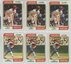 1974 Topps Lot White Sox Jim Kaat Rich Gossage