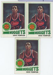 Lot Of 3 1977 Topps David Thompson