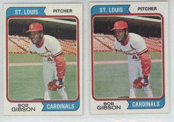 Lot Of 2 1974 Topps Bob Gibson