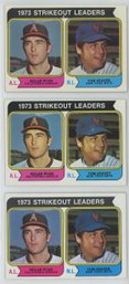 1974 Topps 1973 Strikeout Leaders Seaver Ryan