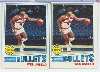 Lot Of 2 1977 Topps Wes Unseld