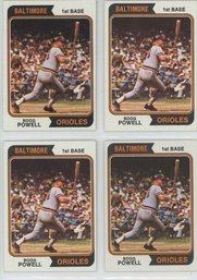 Lot Of 4 1974 Topps Boog Powell