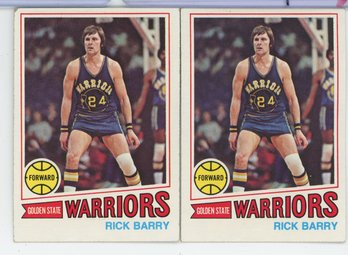 Lot Of 2 1977 Topps Rick Barry