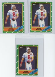 Lot Of 3 1987 Topps Steve Young Rookie Cards