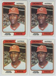 Lot Of 4 1974 Topps George Foster