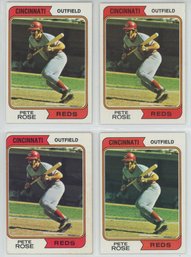 Lot Of 4 1974 Topps Pete Rose