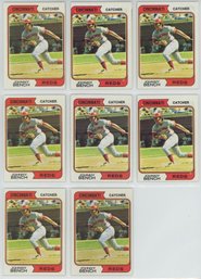 Lot Of 8 1974 Topps Johnny Bench