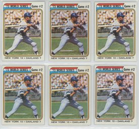 Lot Of 6 1974 Topps 1973 World Series Highlights Willie Mays