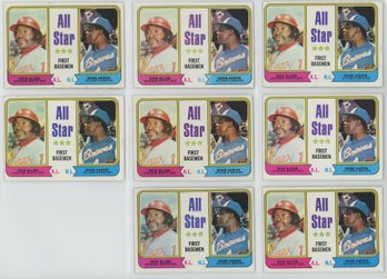 Lot Of 8 Hank Aaron 1974 Topps All Stars - First Base