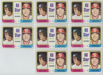 Lot Of 8 1974 Topps All Star - Catchers Bench Fisk