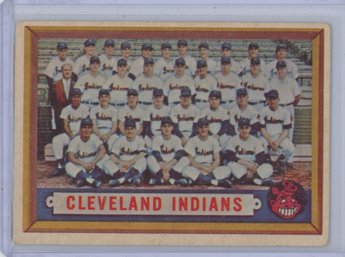 1957 Topps Cleveland Indians Team Card
