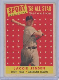 1958 Topps Jackie Jensen All Star Red Sox