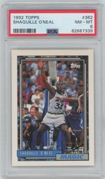 1992 Topps Shaquille O'neal Rookie PSA 8 NM-MT