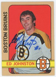 1972 Topps Ed Johnston Autographed JSA Cert