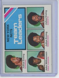 1975 Topps Nets Team Leaders W/ Julius Erving