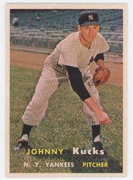 1957 Topps Johnny Kucks EX