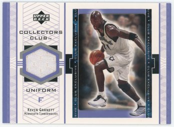 2002 Upper Deck Collector's Club Kevin Garnett Game Used Relic
