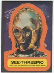 1977 Topps Star Wars C-3PO See-Threepio Sticker