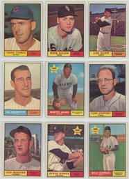 Lot Of (9) 1961 Topps Baseball Cards