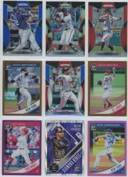Lot Of (9) Baseball Refractor/ Prizm Cards