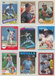 Lot Of (9) 1980s Baseball Star Cards