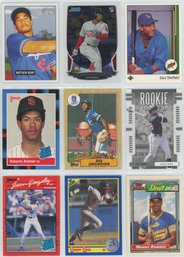 Lot Of (9) Baseball Rookie Cards W/ Bo Jackson And More