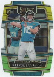 2021 Select Green Yellow Die Cut Trevor Lawrence Rookie