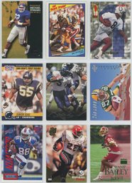 Lot Of (9) Football Rookie Cards W/ Hall Of Famers