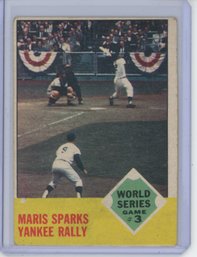 1963 Topps Roger Maris Sparks Yankee Rally