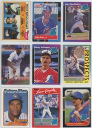 Lot Of (9) Baseball Rookie Cards W/ Tim Raines, Randy Johnson And More