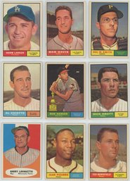 Lot Of (9) 1961 Topps Baseball Cards