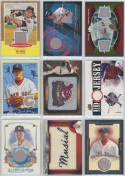 Lot Of (9) Baseball Game Used And Commemorative Relic Cards