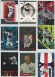 Lot Of (9) Alex Rodriguez Serial Numbered And Insert Cards