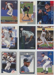 Lot Of (9) Derek Jeter Baseball Cards