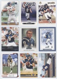 Lot Of (9) 2002 Drew Brees Second Year Football Cards