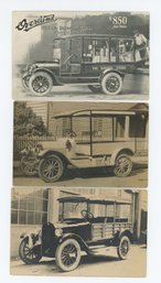 Lot Of 3 RPPC/postcards Trucks - Automotive Advertising