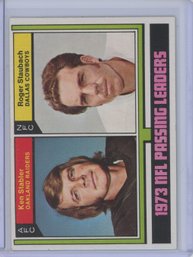 1974 Topps Roger Staubach And Ken Stabler Passing Leaders