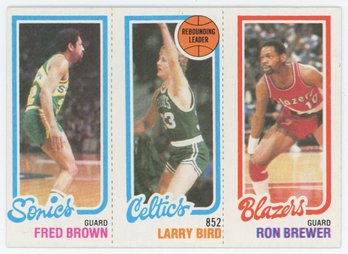 1980 Topps Larry Bird Rebounding Leader Rookie
