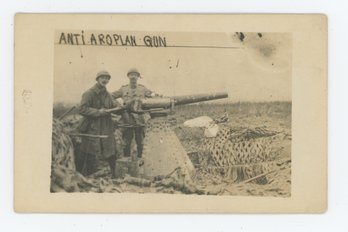 WW1 'anti Aroplan Gun' RPPC