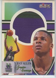 1999 NBA Hoops Skybox Genuine Coverage Ray Allen Jersey Card